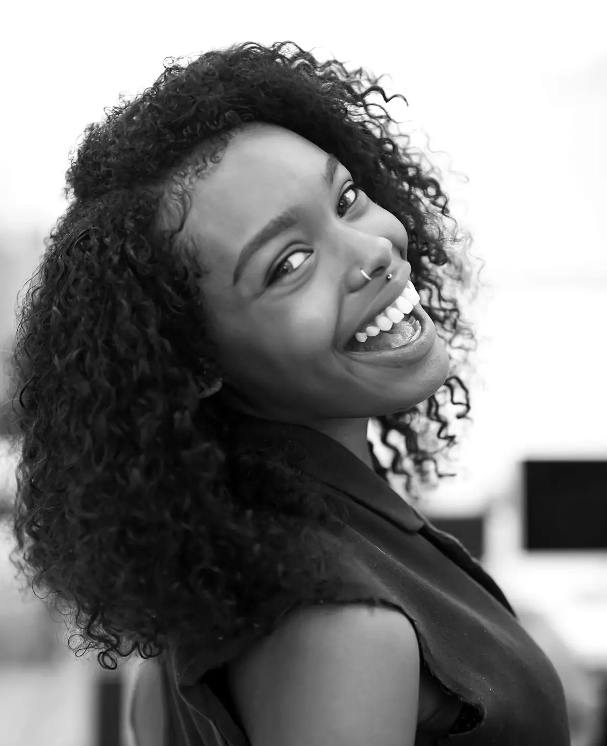 smiling black woman